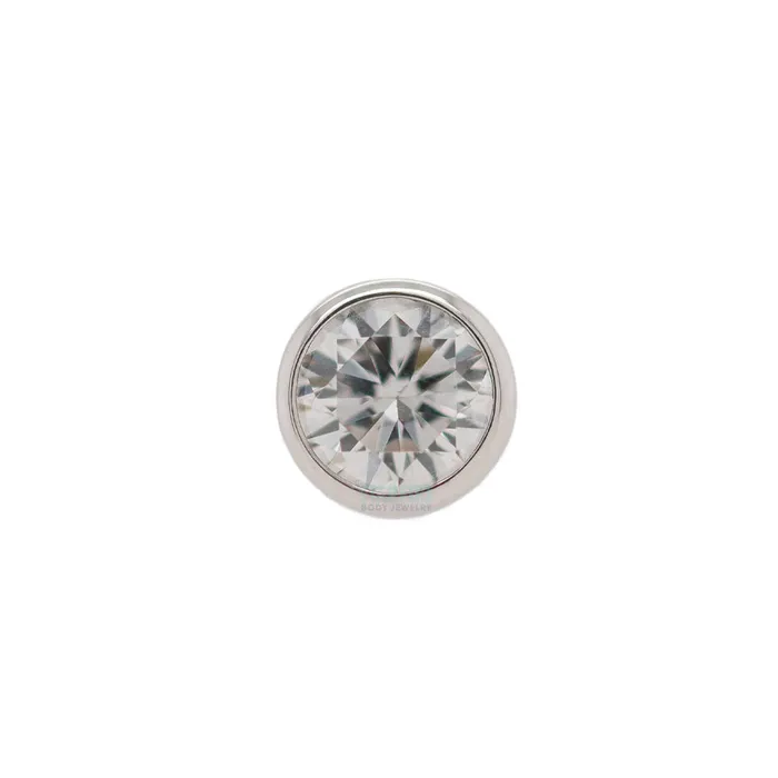 BezelSet Nostril Screw in Gold with DIAMOND Body Vision BVLA Earrings