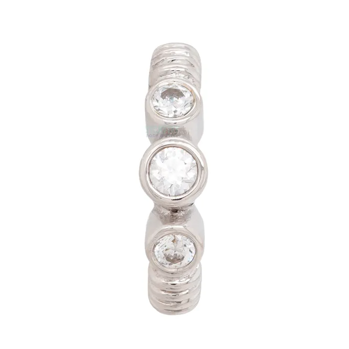 Body Vision BVLA Faraway Seam Ring in Gold with CZs Rings