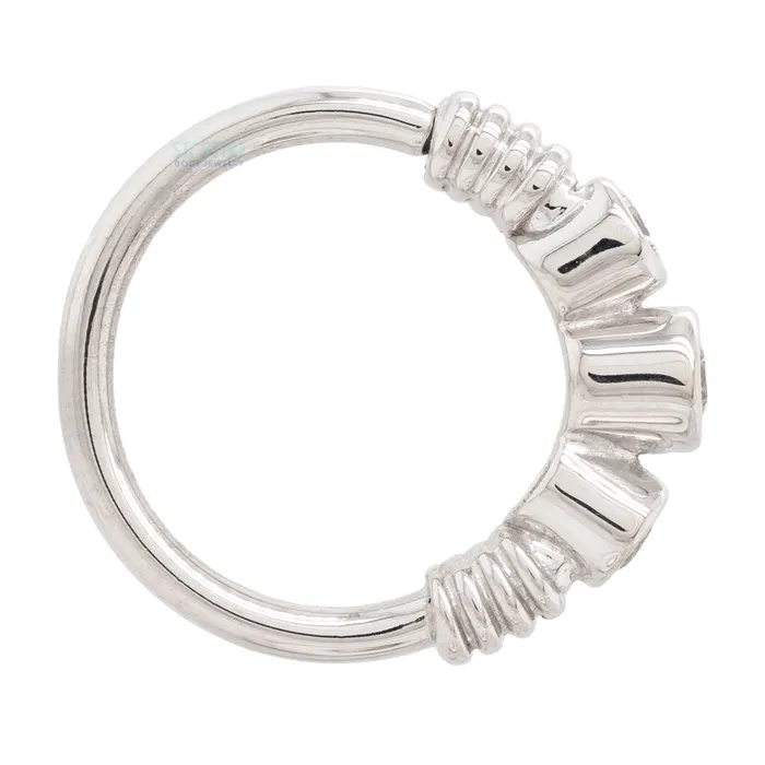 Body Vision BVLA Faraway Seam Ring in Gold with CZs Rings