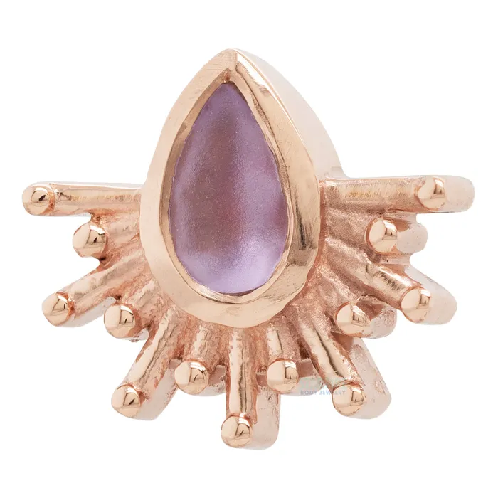 Body Vision BVLA Necklaces Borderline Threaded End in Gold with Sandblasted Light Amethyst Body Vision BVLA Necklaces Borderline Threaded End in Gold with Sandblasted Light Amethyst