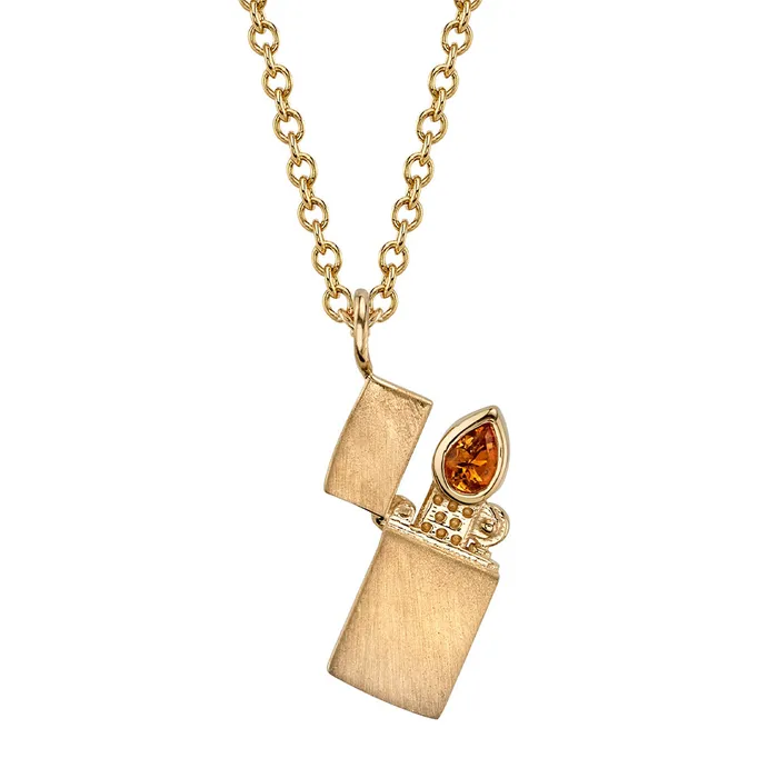 Body Vision BVLA Necklaces Lighter Necklace in Gold with Citrine