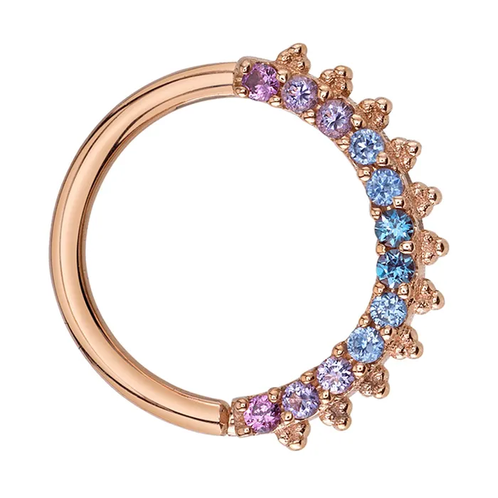 Body Vision BVLA Rings Eleanor Seam Ring in Gold with Chatham Alexandrite Polar Sapphire Light Amethyst Rhodolite Body Vision BVLA Rings Eleanor Seam Ring in Gold with Chatham Alexandrite Polar Sapphire Light Amethyst Rhodolite