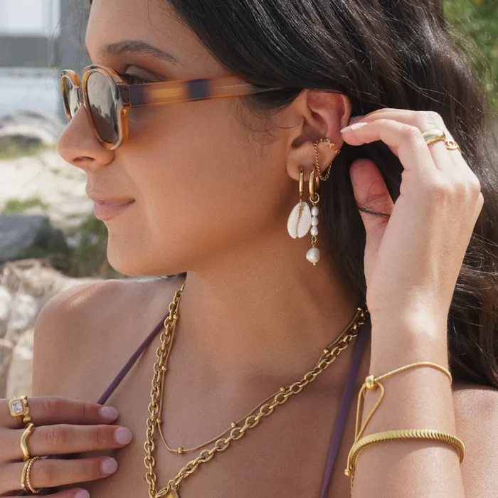 Bracelets Ellie Vail Lourdes Round Snake Chain Bracelet