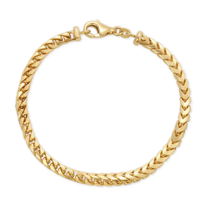 Bracelets Saints Gold 35MM Franco Bracelet Plain