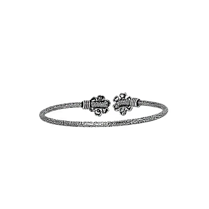 Bracelets Teejh Aastha Silver Oxidised Floral Bracelet Teejh Bracelets Teejh Aastha Silver Oxidised Floral Bracelet Teejh