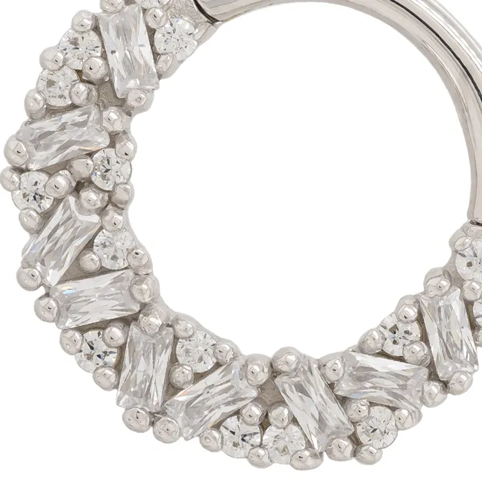 Buddha Jewelry Organics Petty Cash Hinge Ring Clicker in Gold with CZs Rings