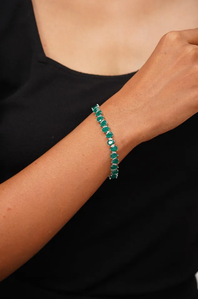 Carla Coloured Stone Everyday Wear Tennis Bracelet attrangi Bracelets