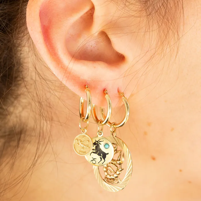 Charm Necklaces Sagittarius 9k Gold Zodiac Charm Vintage