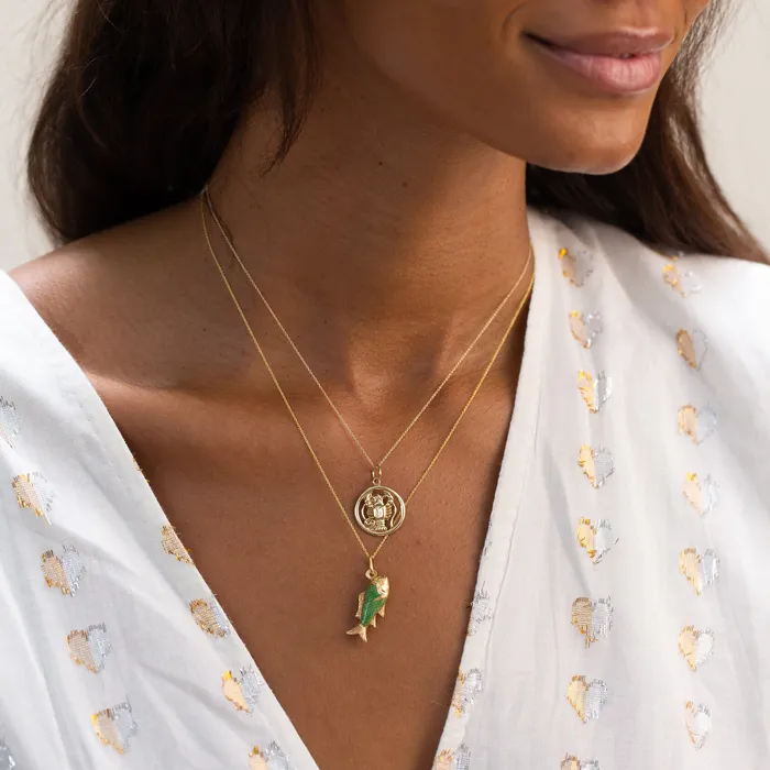 Charm Necklaces Vintage Scorpio 15k Gold Zodiac Charm