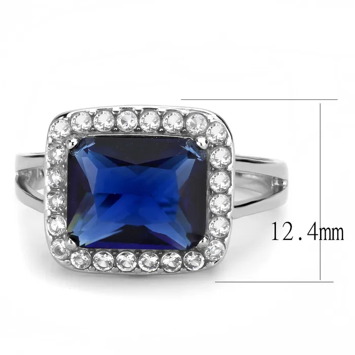 CJ3696 Wholesale Womens Stainless Steel High polished Synthetic Montana Royal Blue Ring Green Rings CJ3696 Wholesale Womens Stainless Steel High polished Synthetic Montana Royal Blue Ring Green Rings