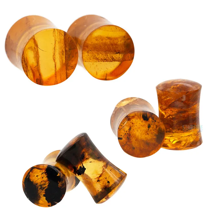Diablo Organics Earrings Amber Plugs