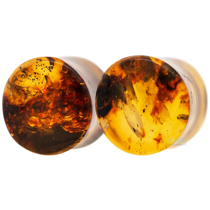 Diablo Organics Earrings Amber Plugs