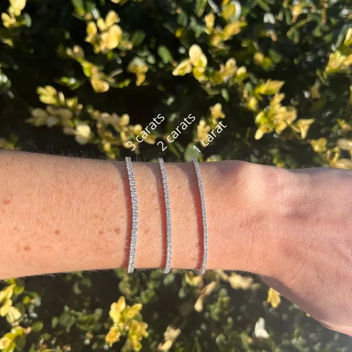 Diamond Tennis Necklace and Bracelet Set Alexis Jae Bracelets