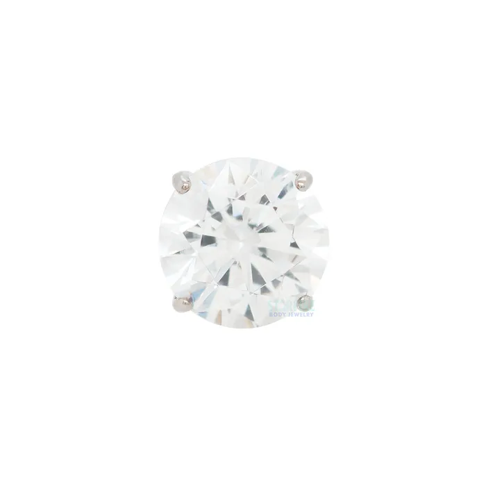 Earrings Anatometal 35mm Tiffany ProngSet BrilliantCut Gem on flatback