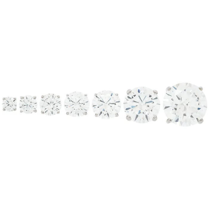 Earrings Anatometal 35mm Tiffany ProngSet BrilliantCut Gem on flatback