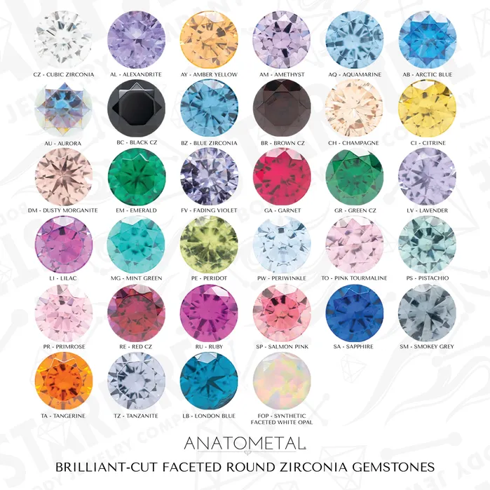 Earrings Anatometal 35mm Tiffany ProngSet BrilliantCut Gem on flatback