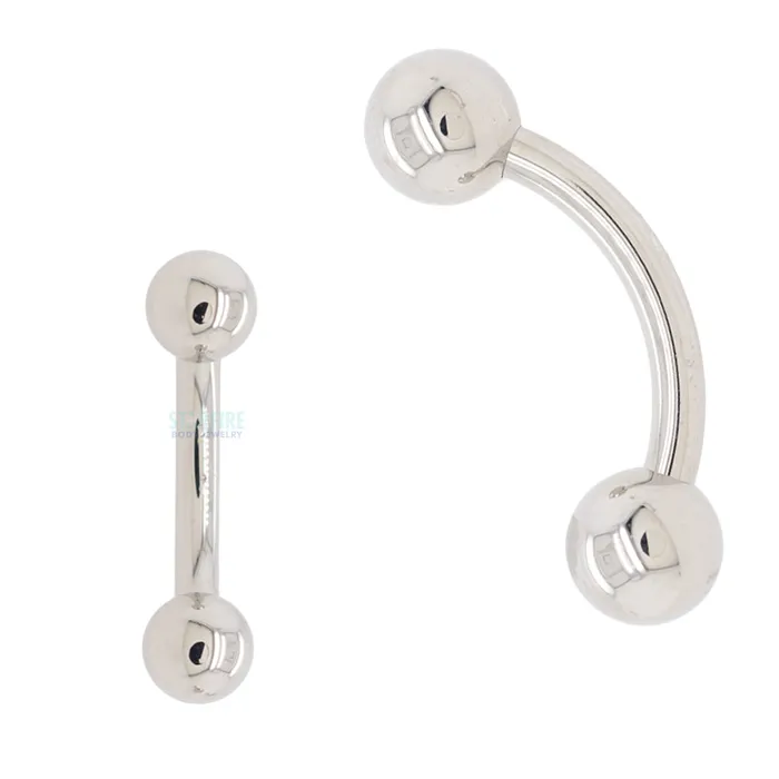 Earrings Anatometal Titanium Curved Barbell 8 ga