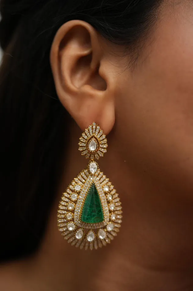 Earrings Attrangi Meghna Designer Long Indian Earring