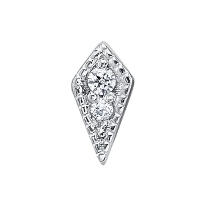 Earrings Body Vision BVLA Dario Threaded End in Gold with DIAMONDS