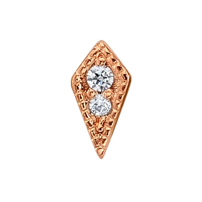 Earrings Body Vision BVLA Dario Threaded End in Gold with DIAMONDS