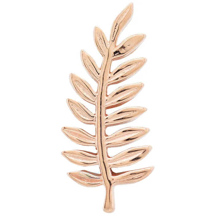 Earrings Body Vision BVLA Fern Threaded End in Gold