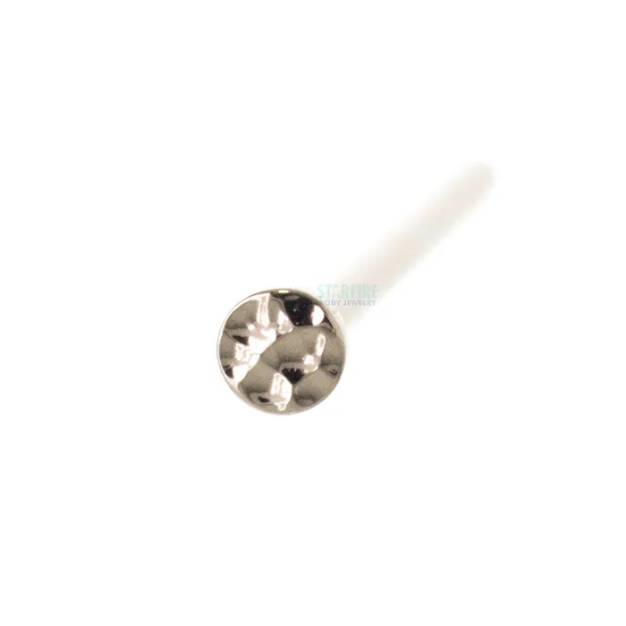 Earrings Body Vision BVLA Round Disc HAMMERED FINISH Nostril Screw in Gold