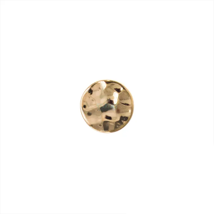 Earrings Body Vision BVLA Round Disc HAMMERED FINISH Nostril Screw in Gold