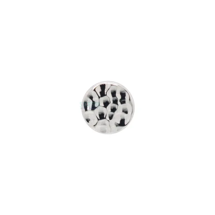 Earrings Body Vision BVLA Round Disc HAMMERED FINISH Nostril Screw in Gold