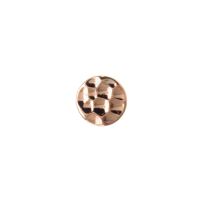 Earrings Body Vision BVLA Round Disc HAMMERED FINISH Nostril Screw in Gold