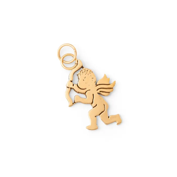 Earrings Cherub 14k Gold Charm Vintage