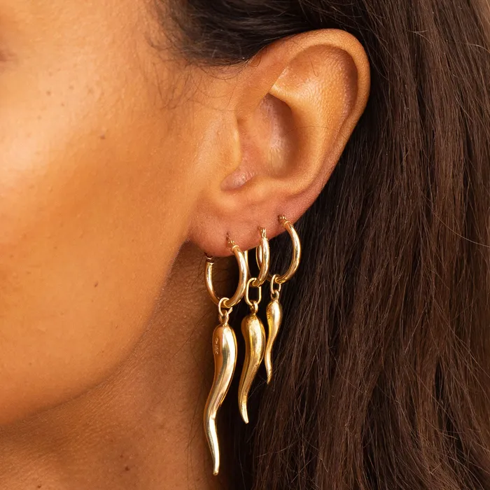 Earrings Cherub 14k Gold Charm Vintage