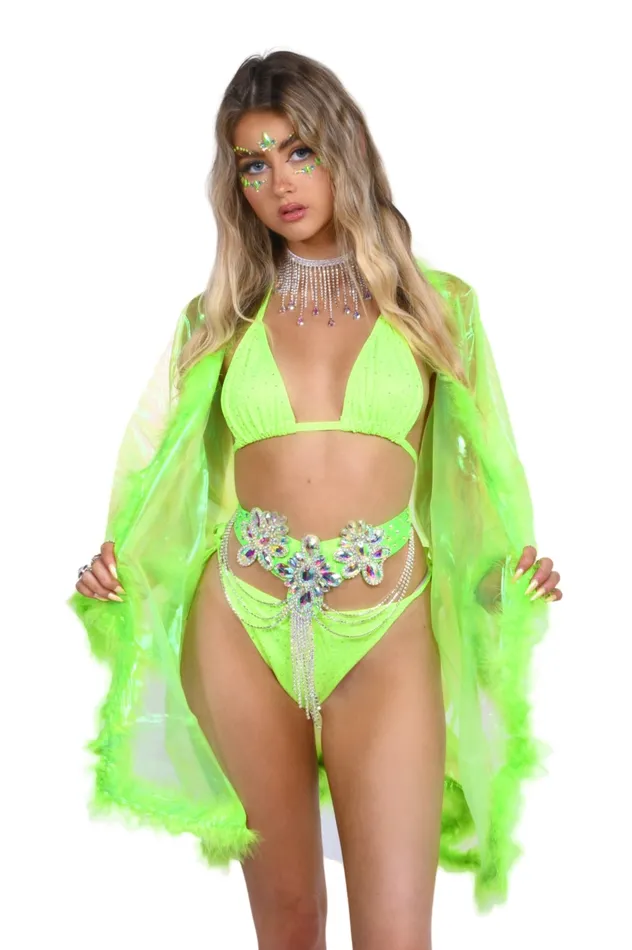 Earrings FULL OUTFIT Neon Lime Goddess THE LUMI SHOP