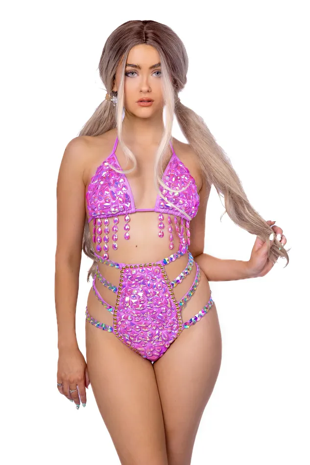 Earrings Lavender Aura Rhinestone Bottoms THE LUMI SHOP