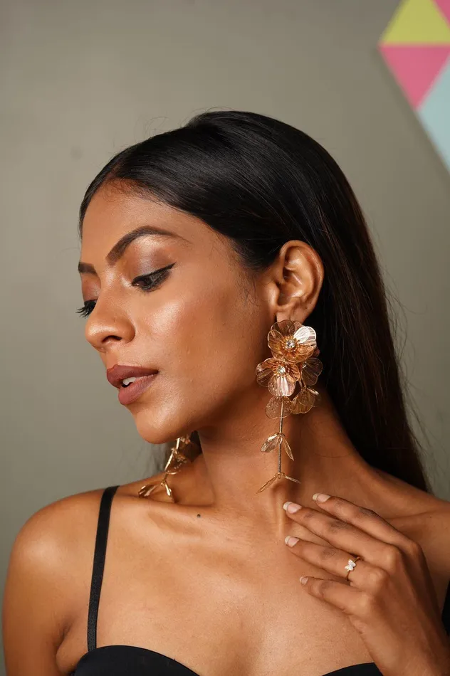 Earrings Lightweight Party Wear Floral Earrings Attrangi