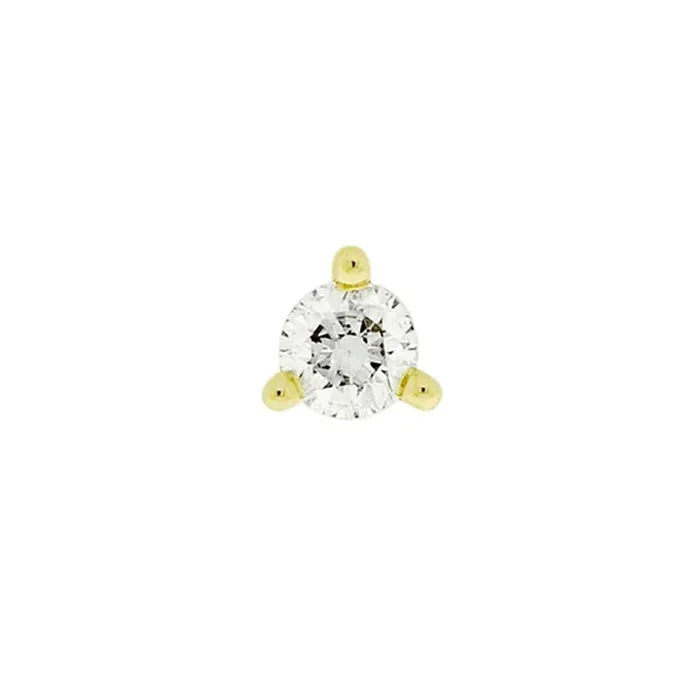 Earrings Modern Mood threadless Gia End in Gold with Diamonds