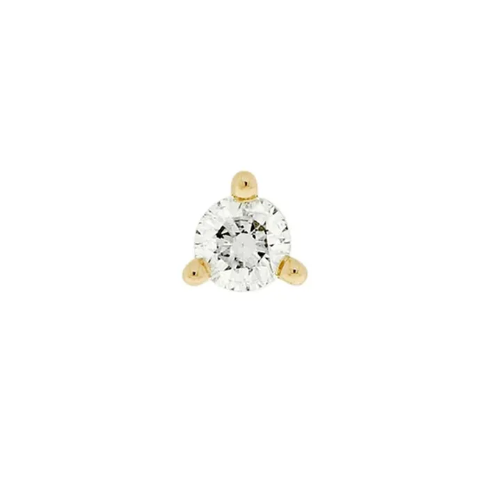 Earrings Modern Mood threadless Gia End in Gold with Diamonds