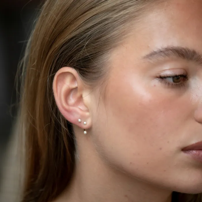 Earrings Scream Pretty Pearl Dot Ear Jacket Stud Earrings