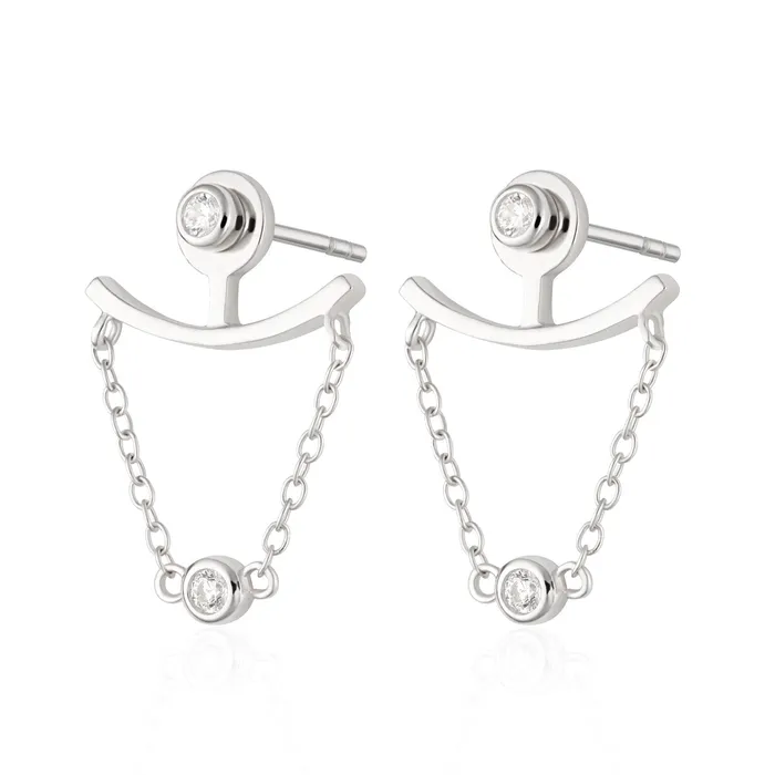 Earrings Sparkle Chandelier Ear Jacket Stud Earrings Scream Pretty