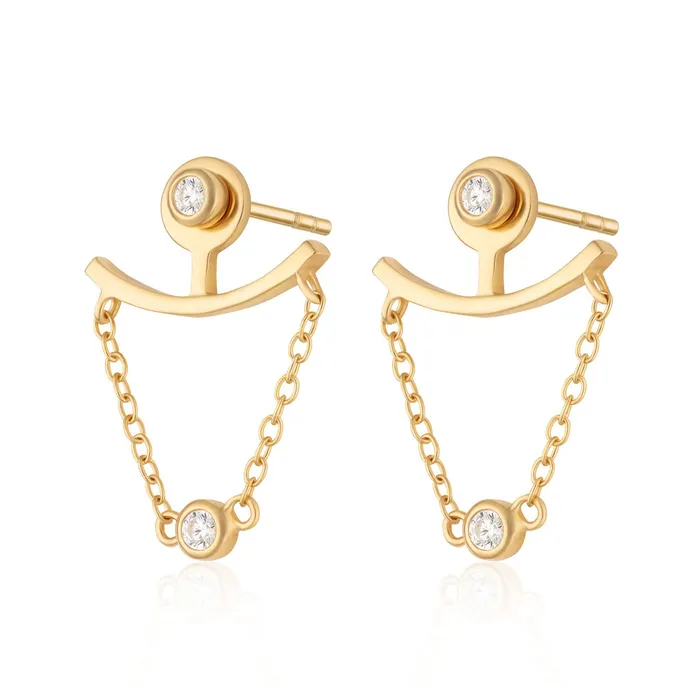 Earrings Sparkle Chandelier Ear Jacket Stud Earrings Scream Pretty