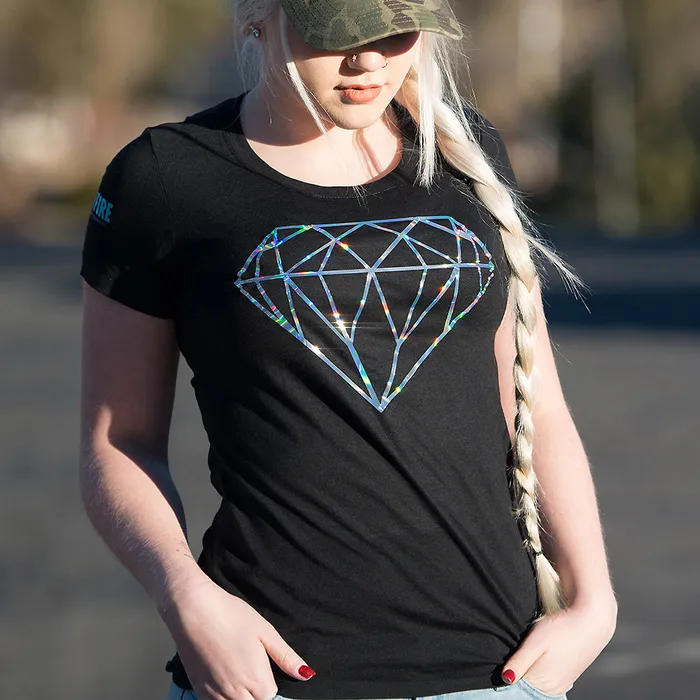 Earrings Starfire Body Jewelry Company Starfire Body Jewelry Company Holographic Diamond Ladies Tee Earrings Starfire Body Jewelry Company Starfire Body Jewelry Company Holographic Diamond Ladies Tee