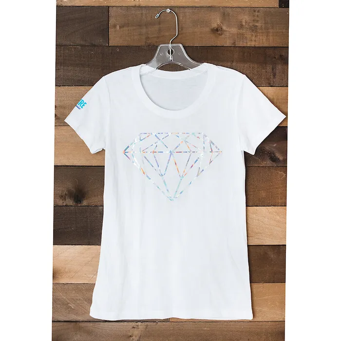 Earrings Starfire Body Jewelry Company Starfire Body Jewelry Company Holographic Diamond Ladies Tee