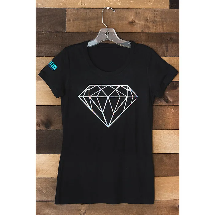 Earrings Starfire Body Jewelry Company Starfire Body Jewelry Company Holographic Diamond Ladies Tee