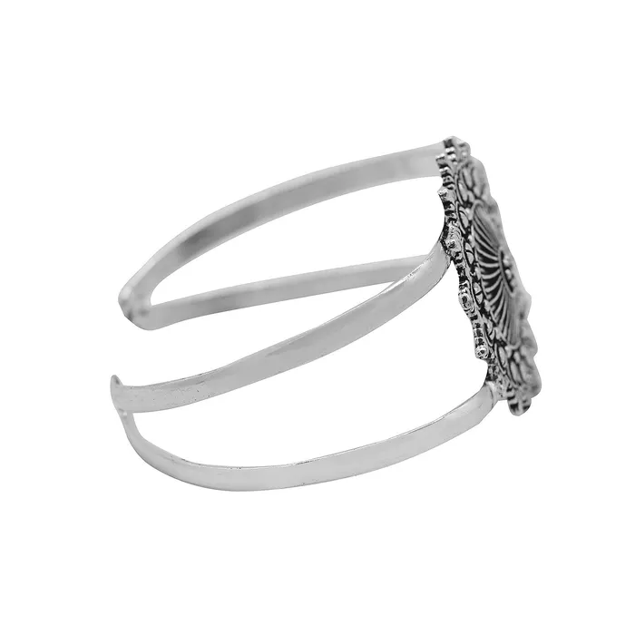 Earrings Teejh Kimaya Mandala Silver Oxidized Cuff Earrings Teejh Kimaya Mandala Silver Oxidized Cuff