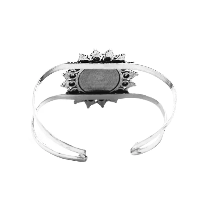 Earrings Teejh Kimaya Mandala Silver Oxidized Cuff Earrings Teejh Kimaya Mandala Silver Oxidized Cuff
