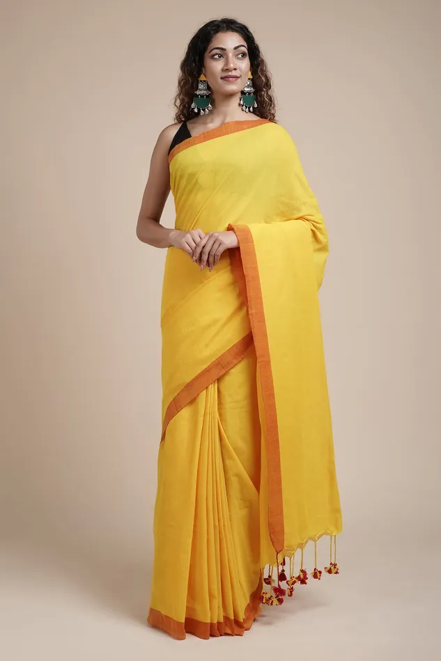 Earrings Teejh Teejh Kaira Yellow Mulmul Saree