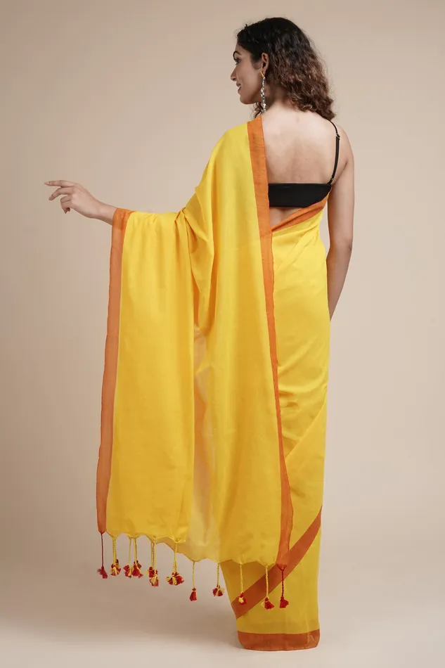 Earrings Teejh Teejh Kaira Yellow Mulmul Saree