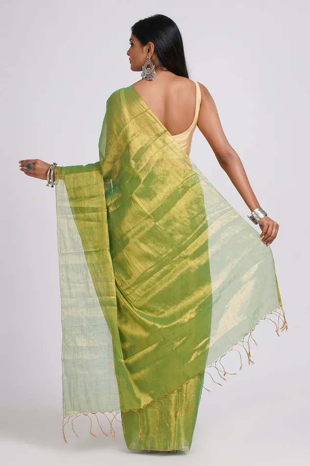 Earrings Teejh Teejh Trishika Green Tissue Saree