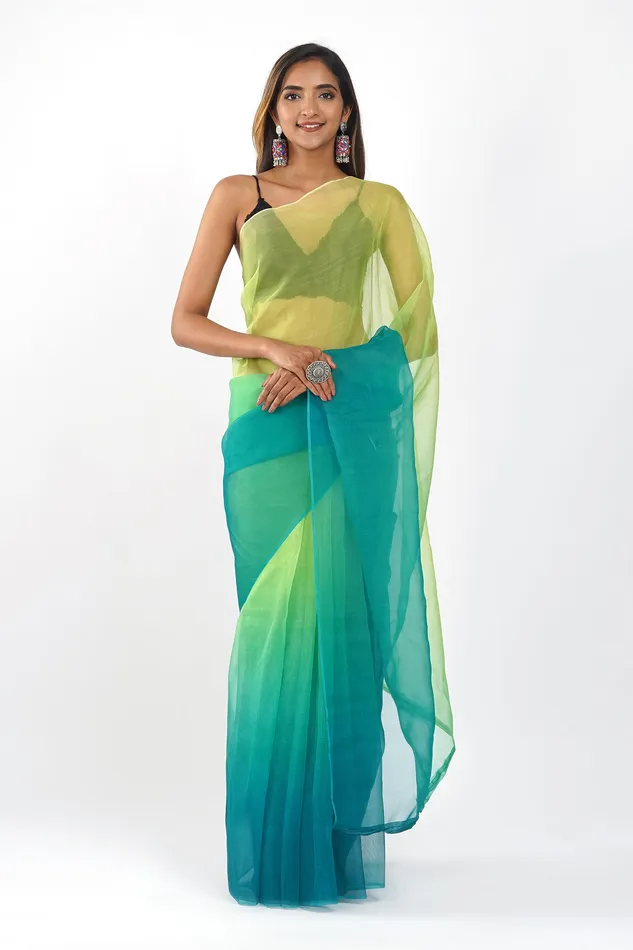 Earrings Teejh Zanshi Ombre Organza Saree Teejh