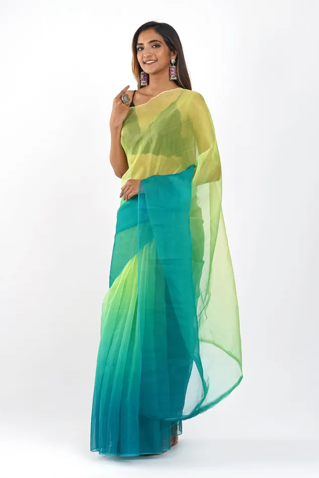 Earrings Teejh Zanshi Ombre Organza Saree Teejh