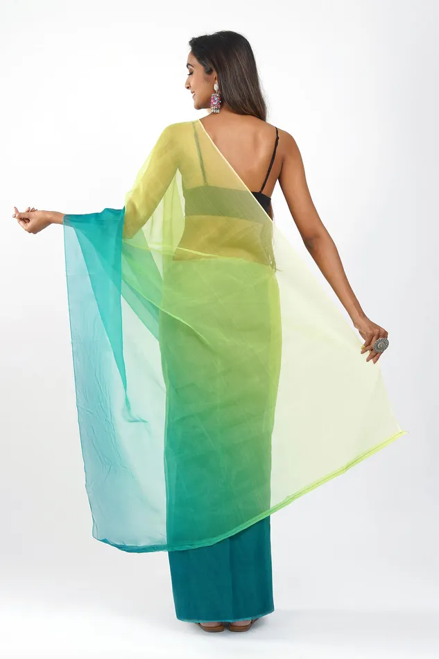 Earrings Teejh Zanshi Ombre Organza Saree Teejh